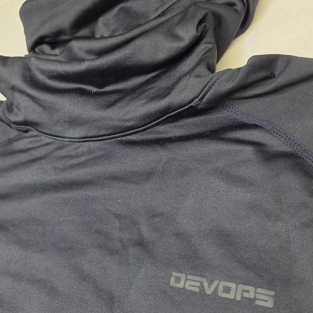 Women's DevOps Black Long Sleeve Tee with Cowl Neck, XXL - Picture 6 of 11